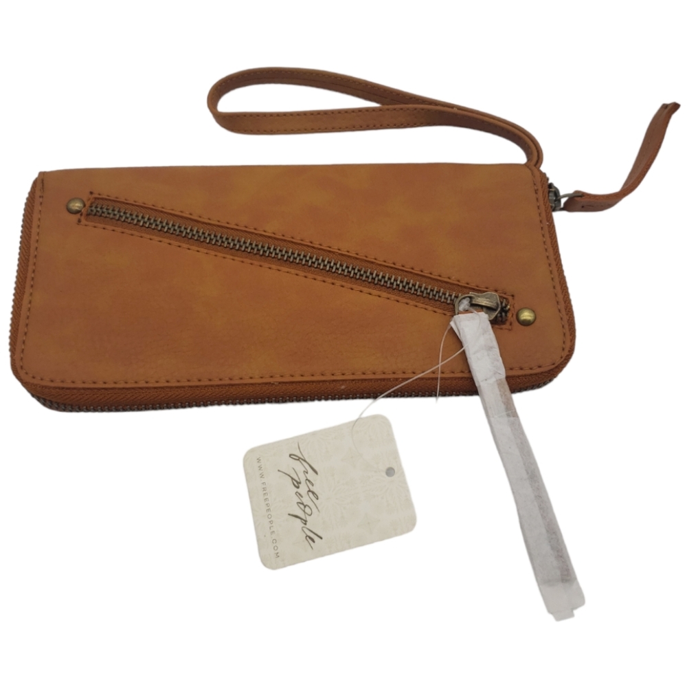 Free People NWT Distressed Vegan Wallet in Brown Retail $58